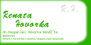 renata hovorka business card